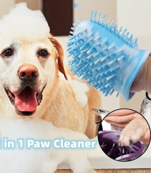 "2-in-1 Dog Paw Cleaner & Brush Cup"